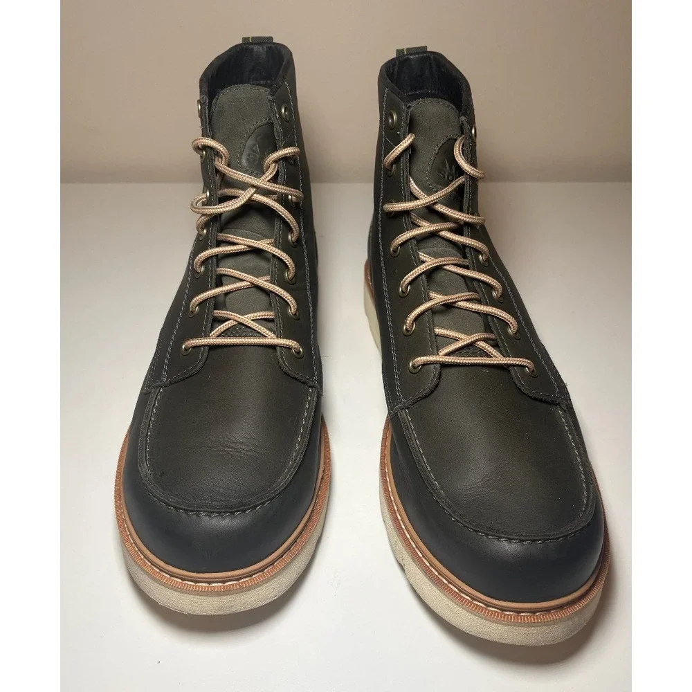 Man's SOREL Slabtown 62' Moc Waterproof Boot | Green | Size 13